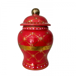 Potiche rojo pequeño