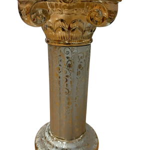 Pedestal cerámica dorado
