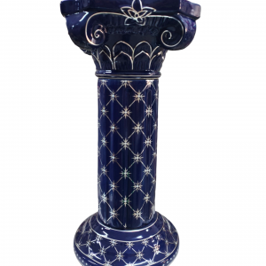 Pedestal cerámica azul