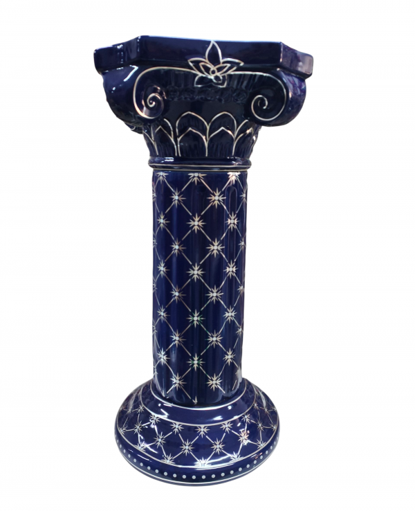 Pedestal cerámica azul