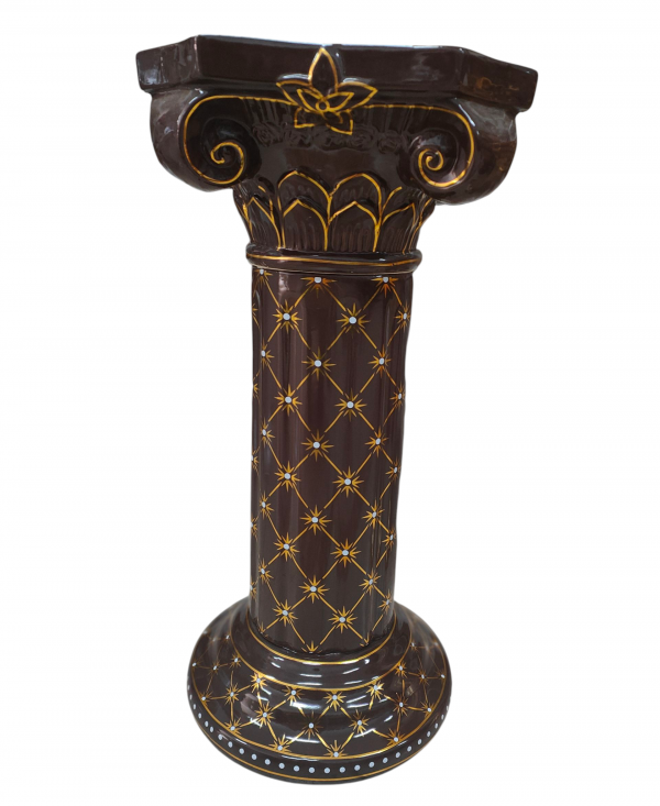 Pedestal cerámica marrón